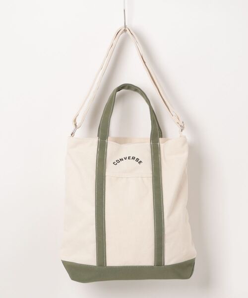 CONVERSE（コンバース）の「【CONVERSE】ARCH TOTE BAG M/トートバッグ/肩掛け/斜め掛け/手提げ/カバン/コンバース（トートバッグ・メンズ・ブラック/アイボリー/グリーン/レッド/ネイビー・FREE）」の3枚目の写真