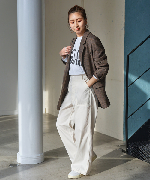 セール】シェットランドツイードオーバージャケット（テーラード