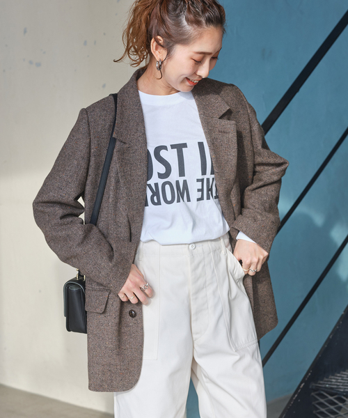 スピック＆スパン シェットランドツイードオーバージャケット セール】シェットランドツイードオーバージャケット（テーラード