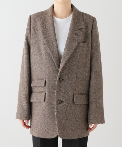 セール】シェットランドツイードオーバージャケット（テーラード