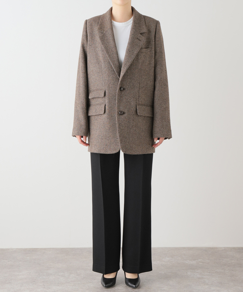 セール】シェットランドツイードオーバージャケット（テーラード