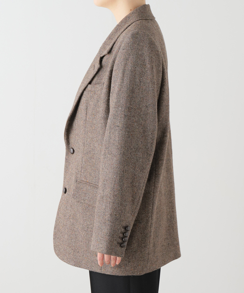 完売品・美品☆スピックアンドスパン シェットランドツイードオーバージャケット セール】シェットランドツイードオーバージャケット（テーラード