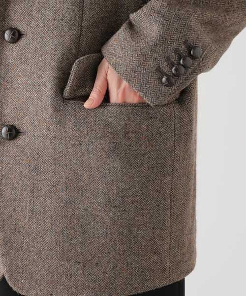 完売品・美品☆スピックアンドスパン シェットランドツイードオーバージャケット セール】シェットランドツイードオーバージャケット（テーラード