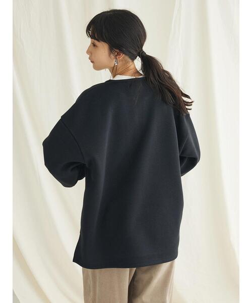 CRAFT STANDARD BOUTIQUE(クラフトスタンダードブティック)の「ニットフリースキーネックプルオーバー(ニット/セーター・レディース・ブラック/アイボリー/ブラウン・L/M)」の7枚目の写真