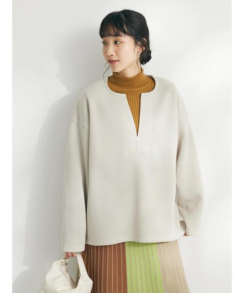CRAFT STANDARD BOUTIQUE(クラフトスタンダードブティック)の「ニットフリースキーネックプルオーバー(ニット/セーター・レディース・ブラック/アイボリー/ブラウン・L/M)」の22枚目の写真