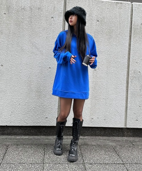 LVEU.(ラブユ.)の「【LVEU.】モヘアバケットハット / 帽子 ハット バケハ モヘア 起毛 ブラック(ハット・レディース・ブラック・FREE)」の2枚目の写真