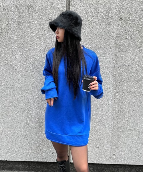 LVEU.(ラブユ.)の「【LVEU.】モヘアバケットハット / 帽子 ハット バケハ モヘア 起毛 ブラック(ハット・レディース・ブラック・FREE)」の4枚目の写真