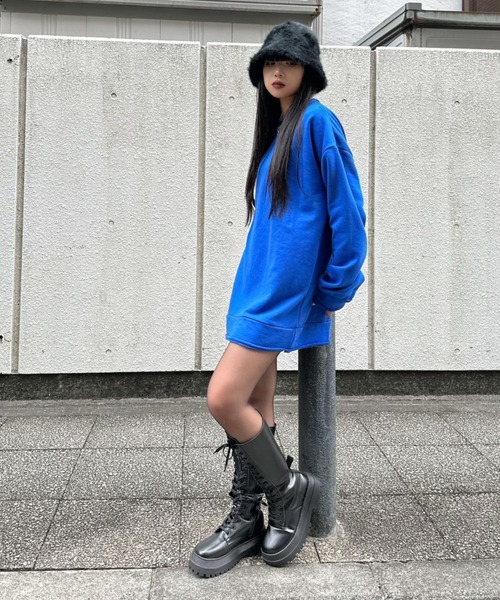 LVEU.(ラブユ.)の「【LVEU.】モヘアバケットハット / 帽子 ハット バケハ モヘア 起毛 ブラック(ハット・レディース・ブラック・FREE)」の3枚目の写真