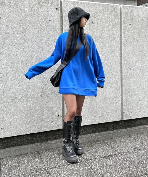 LVEU.(ラブユ.)の「【LVEU.】モヘアバケットハット / 帽子 ハット バケハ モヘア 起毛 ブラック(ハット・レディース・ブラック・FREE)」の5枚目の写真