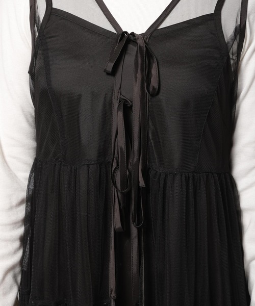 PAGEBOY（ページボーイ）の「チュールレイヤードワンピース（ワンピース・レディース・ホワイト/ブラック/ホワイト系その他・FREE）」の12枚目の写真