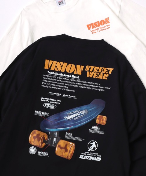 VISION STREET WEAR(ヴィジョンストリートウェア)の「VISION STREET WEAR/ヴィジョンストリートウェア オーバーサイズ グラフィック リンガー/総柄/バックプリント/フォト ロングスリーブTシャツ/ロンT/長袖 トップス プルオーバー/レディース メンズ(Tシャツ/カットソー・メンズ・ブラック系その他/ホワイト系その他2/ブラック系その他3/ブラック/ブラック系その他2/ホワイト/ホワイト系その他/ホワイト系その他3・M/L/LL)」の8枚目の写真