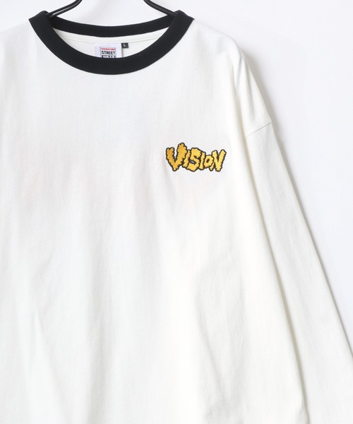 VISION STREET WEAR(ヴィジョンストリートウェア)の「VISION STREET WEAR/ヴィジョンストリートウェア オーバーサイズ グラフィック リンガー/総柄/バックプリント/フォト ロングスリーブTシャツ/ロンT/長袖 トップス プルオーバー/レディース メンズ(Tシャツ/カットソー・メンズ・ブラック系その他/ホワイト系その他2/ブラック系その他3/ブラック/ブラック系その他2/ホワイト/ホワイト系その他/ホワイト系その他3・M/L/LL)」の9枚目の写真