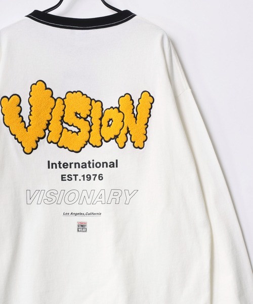 VISION STREET WEAR(ヴィジョンストリートウェア)の「VISION STREET WEAR/ヴィジョンストリートウェア オーバーサイズ グラフィック リンガー/総柄/バックプリント/フォト ロングスリーブTシャツ/ロンT/長袖 トップス プルオーバー/レディース メンズ(Tシャツ/カットソー・メンズ・ブラック系その他/ホワイト系その他2/ブラック系その他3/ブラック/ブラック系その他2/ホワイト/ホワイト系その他/ホワイト系その他3・M/L/LL)」の10枚目の写真