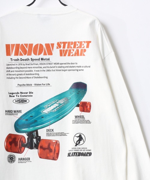 VISION STREET WEAR(ヴィジョンストリートウェア)の「VISION STREET WEAR/ヴィジョンストリートウェア オーバーサイズ グラフィック リンガー/総柄/バックプリント/フォト ロングスリーブTシャツ/ロンT/長袖 トップス プルオーバー/レディース メンズ(Tシャツ/カットソー・メンズ・ブラック系その他/ホワイト系その他2/ブラック系その他3/ブラック/ブラック系その他2/ホワイト/ホワイト系その他/ホワイト系その他3・M/L/LL)」の16枚目の写真