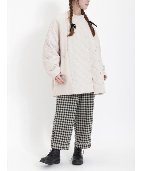 Samansa Mos2(サマンサ モスモス)の「キルティング切替ブルゾン(ブルゾン・レディース・ベージュ/カーキ/オフホワイト・F)」の9枚目の写真