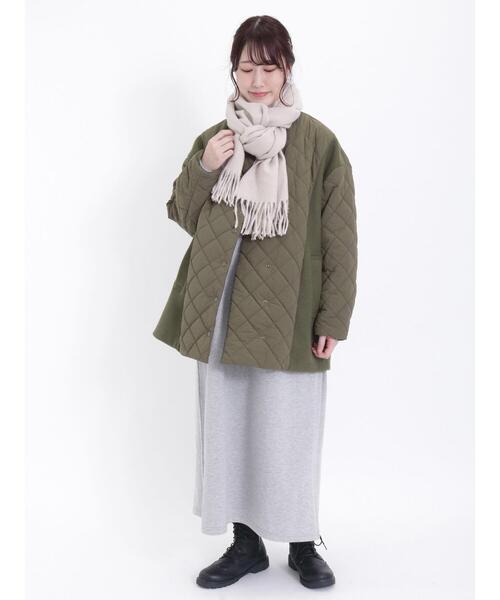 Samansa Mos2(サマンサ モスモス)の「キルティング切替ブルゾン(ブルゾン・レディース・ベージュ/カーキ/オフホワイト・F)」の14枚目の写真