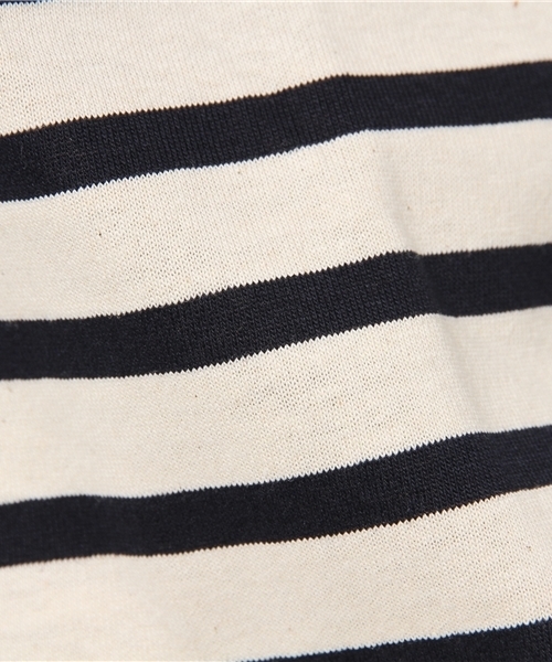 MYSELF ABAHOUSE（マイセルフアバハウス）の「ﾊﾟﾈﾙﾎﾞｰﾀﾞｰｶｯﾄｿｰ（Tシャツ/カットソー・レディース・レッド/キャメル/オフホワイト・MEDIUM/SMALL）」の9枚目の写真