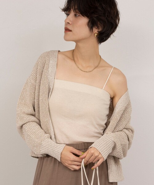 NOLLEY’S（ノーリーズ）の「カップ付き2WAYキャミソール（キャミソール・レディース・ゴールド/ホワイト/ブラック・FREE）」の6枚目の写真