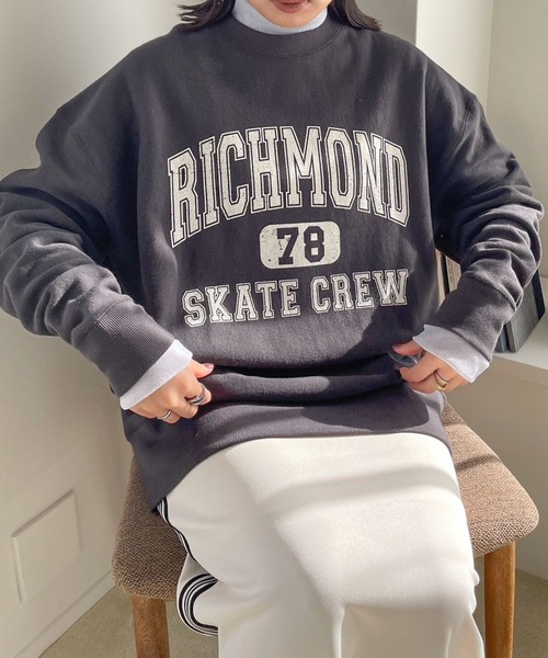 LOWRYS FARM（ローリーズファーム）の「スケートカレッジウラケ　990267（スウェット・レディース・グレー/アイボリー/チャコールグレー/ブルー・FREE）」の15枚目の写真