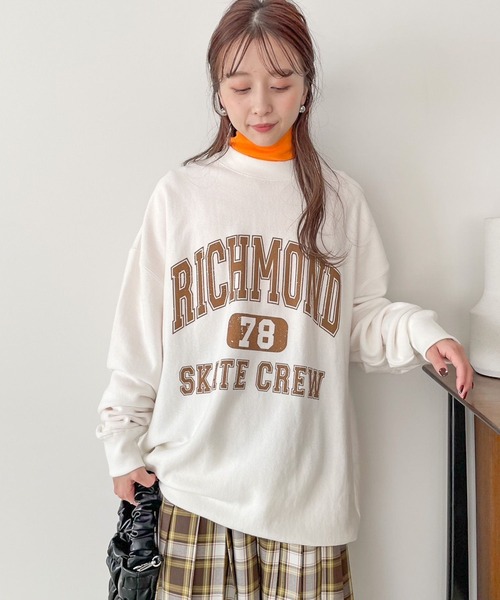 LOWRYS FARM（ローリーズファーム）の「スケートカレッジウラケ　990267（スウェット・レディース・グレー/アイボリー/チャコールグレー/ブルー・FREE）」の11枚目の写真