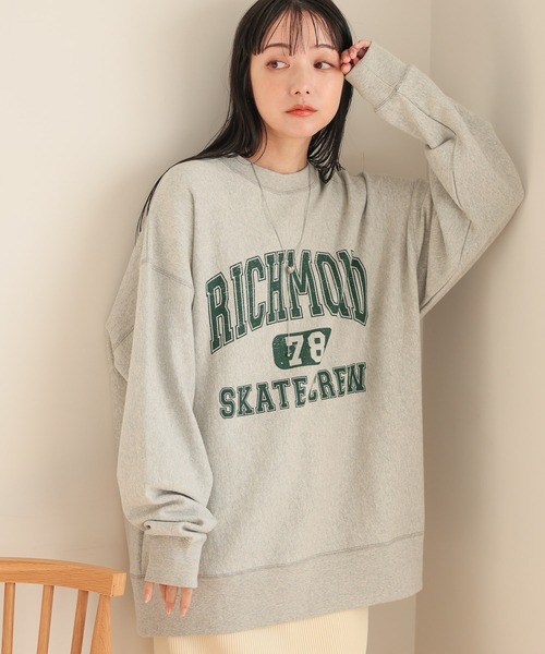 LOWRYS FARM（ローリーズファーム）の「スケートカレッジウラケ　990267（スウェット・レディース・グレー/アイボリー/チャコールグレー/ブルー・FREE）」の10枚目の写真
