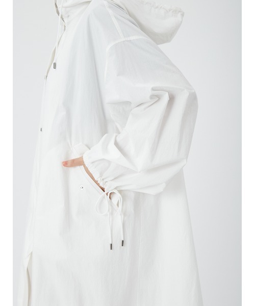 美品✨FRAY.ID 　サイドスリット　モッズコート　ホワイト　フリー フレイ サイドスリットモッズコート FRAY I.D（フレイアイディー