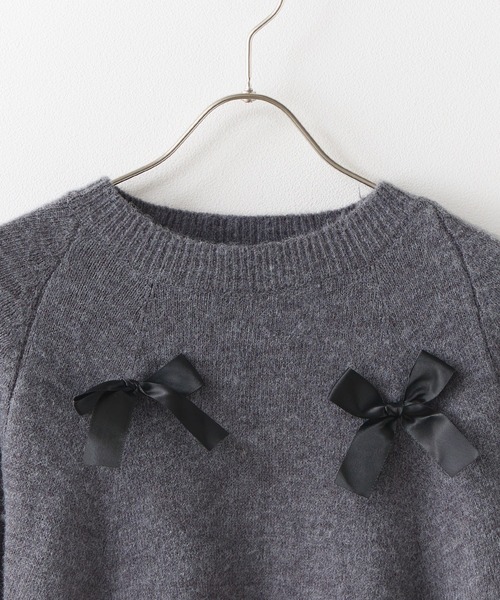 ☆2022.定価2万☆シップス 立体ケーブルニット 後リボン クルーネック セール】RIBBON CREW NECK KNIT / リボンクルーネックニット