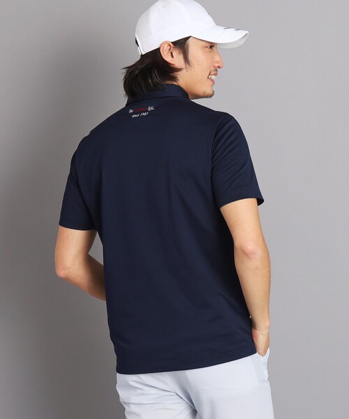 新品】adabat アダバット メンズ ゴルフウェア 半袖 ネイビー 遮熱UV