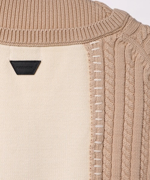 FORSOMEONE（フォーサムワン）の「FORSOMEONE DAMAGE KNIT VEST（ベスト・メンズ・ベージュ/ブラック・46）」の3枚目の写真