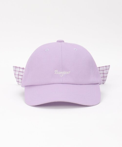 ikka（イッカ）の「【メディア紹介商品】後ろリボンキャップ（キャップ・キッズ・ベージュ/ミント/ライトパープル/ネイビー・FREE）」の5枚目の写真