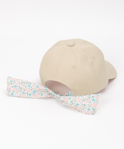 ikka（イッカ）の「【メディア紹介商品】後ろリボンキャップ（キャップ・キッズ・ベージュ/ミント/ライトパープル/ネイビー・FREE）」の2枚目の写真