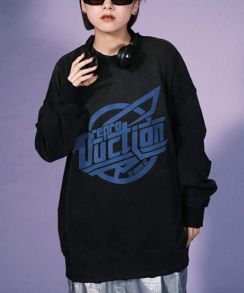 RePRODUCTION LABEL(リプロダクションレーベル)の「【ユニセックス】【RePRODUCTION LABEL / リプロダクションレーベル】サークルロゴオーバースウェット(スウェット・レディース・パープル/ブラック・FREE)」の6枚目の写真
