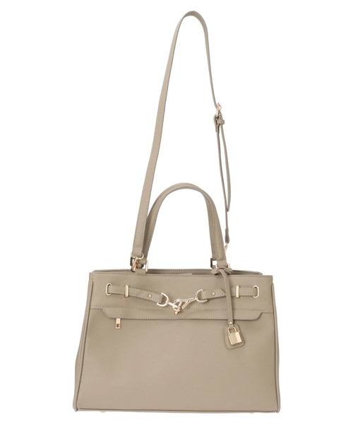 YECCA VECCA（イェッカヴェッカ）の「ベルトデザイントートバッグ（トートバッグ・レディース・ブラック/ベージュ・FREE）」の5枚目の写真