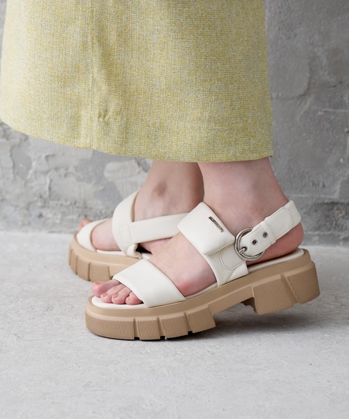 HIMIKO（ヒミコ）の「【HIMIKO】厚底パデットサンダル/641220（サンダル・レディース・ブラック/アイボリー/ボルドー・22.5cm/23.0cm/23.5cm/24.0cm/24.5cm/25.0cm/22.0cm/25.5cm/21.5cm/26.0cm/26.5cm）」の18枚目の写真