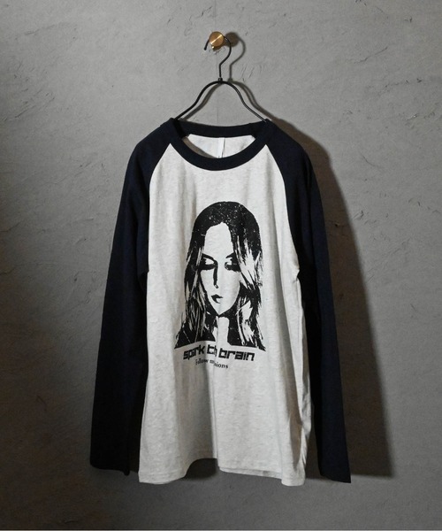Ritzy(リッツィー)の「16/天竺ラグラン 切り替えプリント Tシャツ(WOMAN) レディース メンズ(Tシャツ/カットソー・メンズ・アッシュ/ホワイト/ベージュ・X-LARGE/LARGE/MEDIUM)」の21枚目の写真