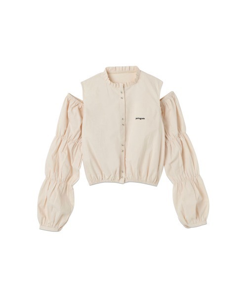 poiregnee（ポワニェ）の「マムルークオープンショルダーブラウス（シャツ/ブラウス・レディース・ベビーピンク/オフホワイト・FREE）」の7枚目の写真