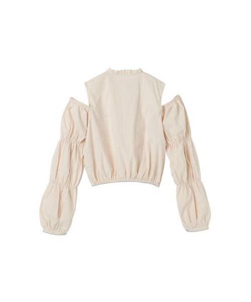 poiregnee（ポワニェ）の「マムルークオープンショルダーブラウス（シャツ/ブラウス・レディース・ベビーピンク/オフホワイト・FREE）」の8枚目の写真