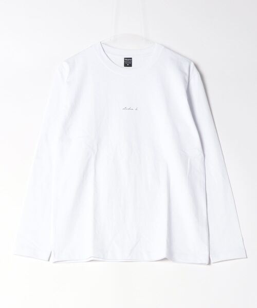 TRAP/U (トラップユー)の「コットン天竺 / メッセージプリント バックプリント クルーネック ロンTee(長袖)(Tシャツ/カットソー・メンズ・ホワイト/ライトブルー/ブラック・M/L)」の2枚目の写真
