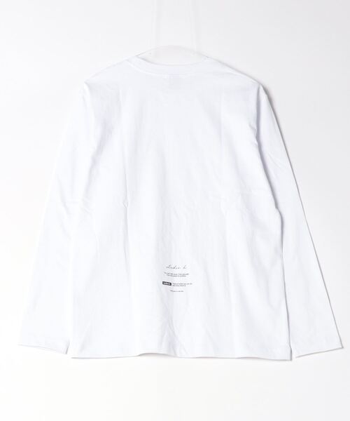 TRAP/U (トラップユー)の「コットン天竺 / メッセージプリント バックプリント クルーネック ロンTee(長袖)(Tシャツ/カットソー・メンズ・ホワイト/ライトブルー/ブラック・M/L)」の4枚目の写真