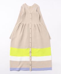Settimissimo | マルチボーダーヘム 2WAY ニットロングワンピース(ワンピース)
