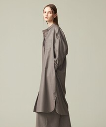 【WOMEN】バックドレープ シャツワンピース