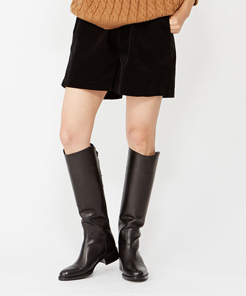 HELIOPOLE（エリオポール）の「ピケ起毛製品染めショートパンツ（その他パンツ・レディース・キャメル/ブラック・36）」の2枚目の写真