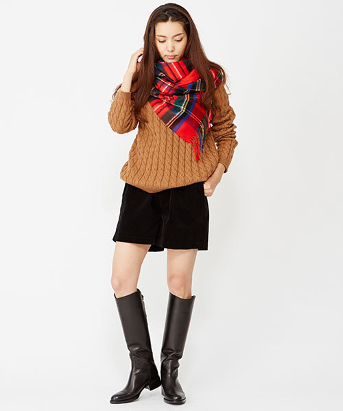 HELIOPOLE（エリオポール）の「ピケ起毛製品染めショートパンツ（その他パンツ・レディース・キャメル/ブラック・36）」の20枚目の写真