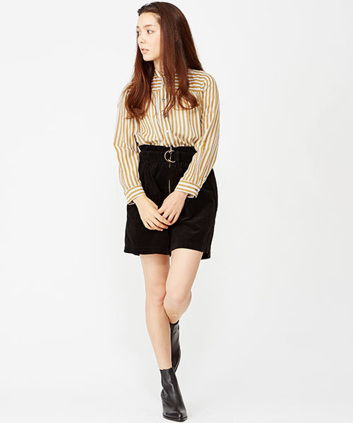 HELIOPOLE（エリオポール）の「ピケ起毛製品染めショートパンツ（その他パンツ・レディース・キャメル/ブラック・36）」の21枚目の写真