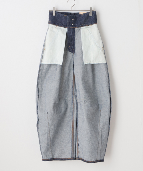 SOMETHING(サムシング)の「【SOMETHING / サムシング】 SO TLEB BALLOON ONE WASH(デニムパンツ・レディース・ネイビー・SMALL)」の3枚目の写真