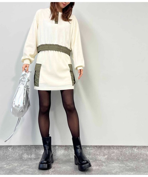 異素材MIXがかわいい☆ 国内発 25P CHANEL ミニ スカートのみ セットアップも対応♪【CHANEL】25P 華やか ミニスカート