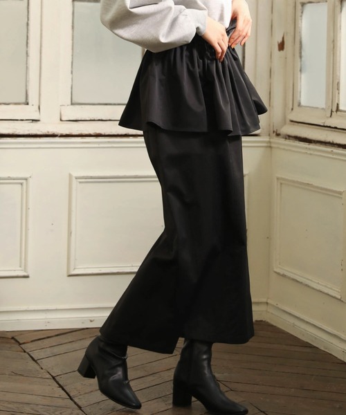 Sugar spoon（シュガースプーン）の「・SUGAR　SPOON　3wayペプラムスカート（スカート・レディース・カーキ/ブラック/ピンク・FREE）」の2枚目の写真