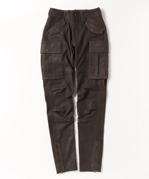 RRL(ダブル アール エル)の「スキニー スエード カーゴ パンツ(カーゴパンツ・レディース・ブラック系1・25/24/28/27/26)」の2枚目の写真