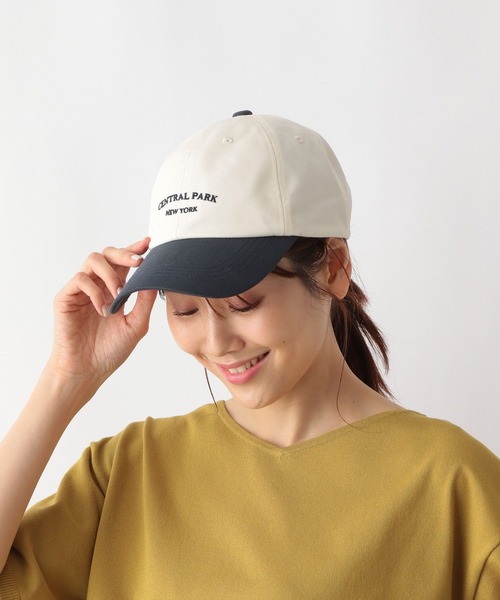 GLOBAL WORK(グローバルワーク)の「UVカット刺繍ロゴCAP/104041(キャップ・レディース・ベージュ系2/アイボリー系5/アイボリー系8/グリーン系5/ネイビー×ホワイト/ブラック系9・ONE SIZE)」の6枚目の写真
