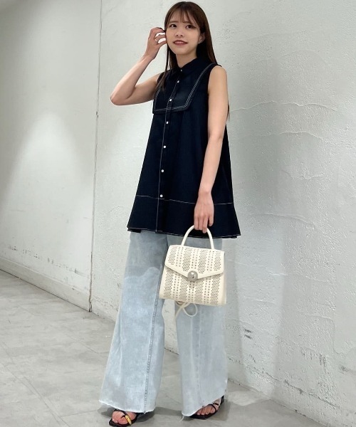 JILL STUART（ジルスチュアート）の「◆ビーンズフラップＢＡＧ（ハンドバッグ・レディース・ホワイト/ブラック・ﾌﾘ-）」の21枚目の写真